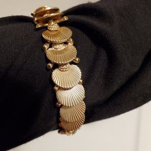 VINTAGE Marcel Boucher Shells of Gold Sea Shell Bracelet Signed & Numbered
